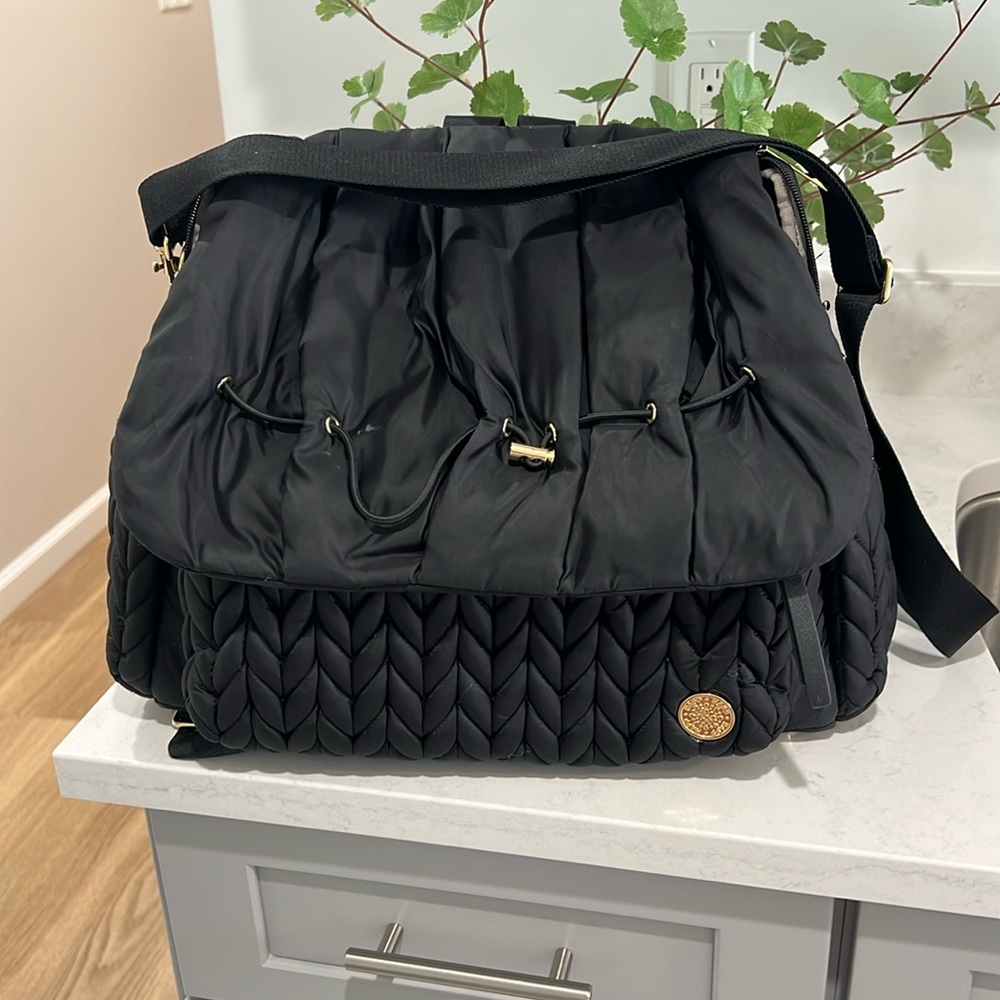 Happ Levy diaper Backpack in Black.